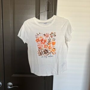 Old Navy Floral Graphic Tee “In My Nature” — Size M